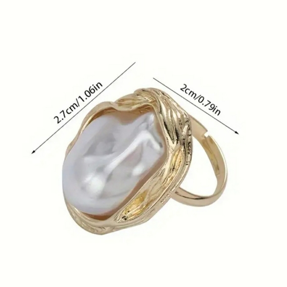 Beautiful abstract Pearl statement ring, NWT - Picture 3 of 3